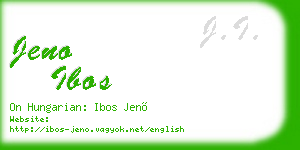 jeno ibos business card